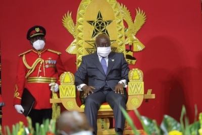 The President of Ghana at his inauguration on January 7, 2021. Getty 