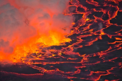 The lave lake of Mount Nyiragongo in the DRC.